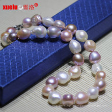 12-15mm Super Large Multicolor Baroque Cultured Pearl Necklace Jewelry (E130084)
